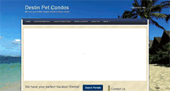Desktop Screenshot of destinpetcondos.com
